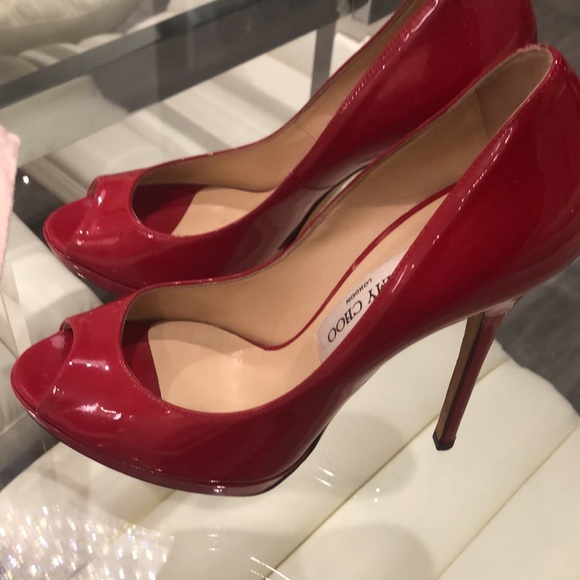 Authentic jimmy choo red shoes - Picture 2 of 9
